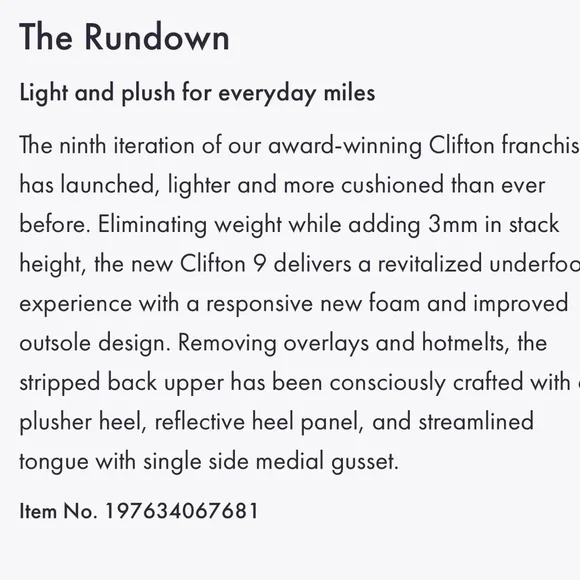 HOKA Clifton 9 Dusk Pink Twilight 1132211-DNK Women’s 10.5D Wide Running Shoe - Picture 12 of 14